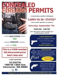 CCRW Sponsored Firearm Permit Class