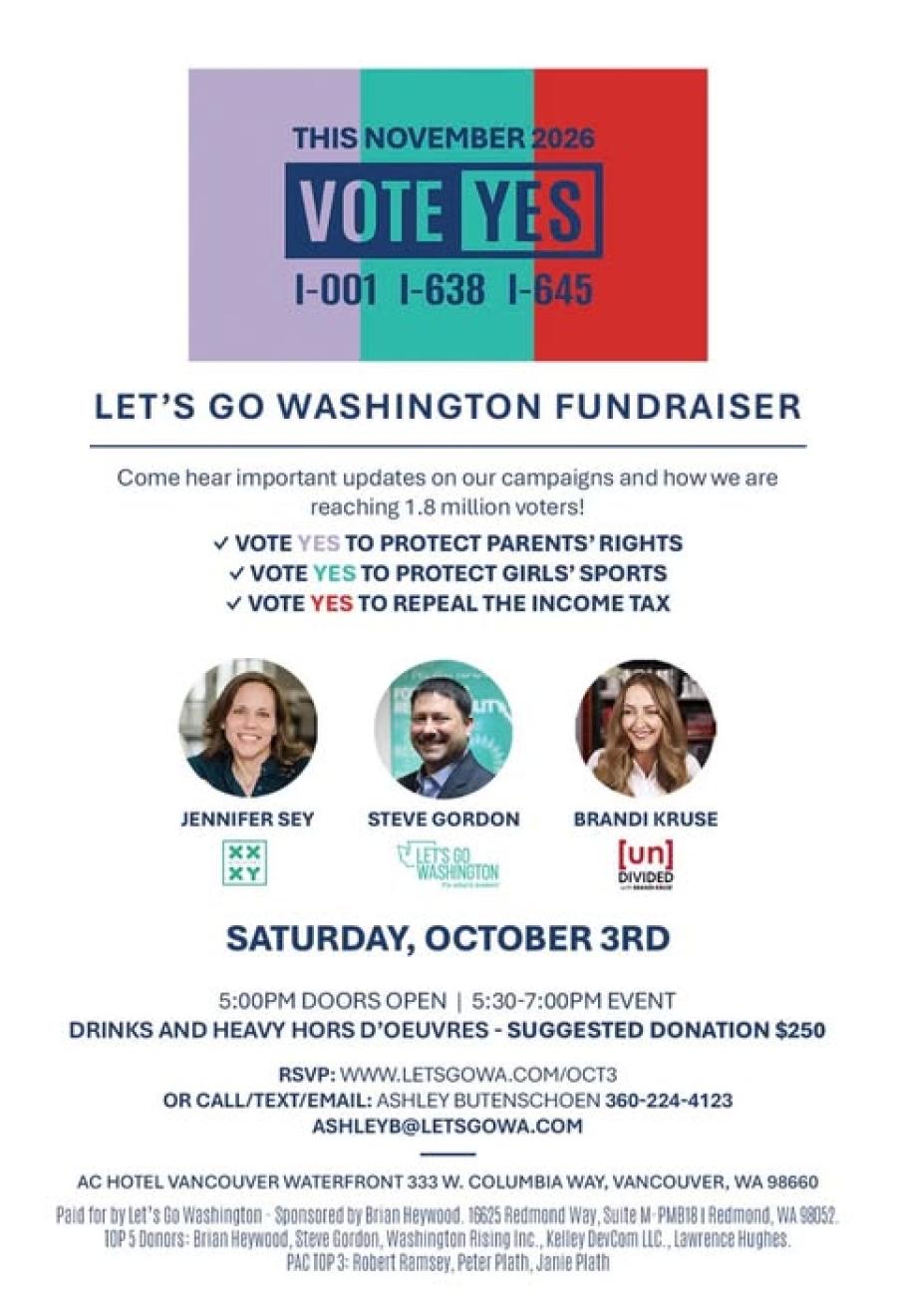 Let's Go Washington Fundraiser